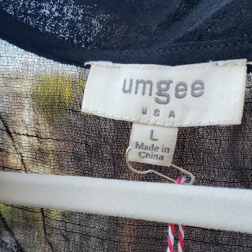 Umgee Sheer Black Kimono - Picture 4 of 4